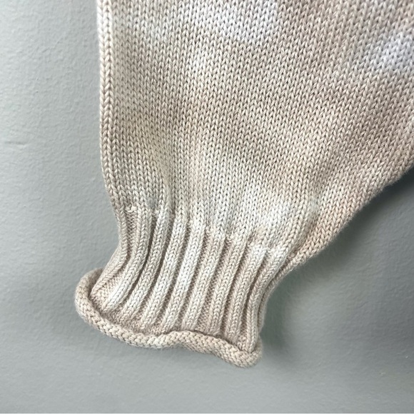 Democracy Bohemian V-Neck Pullover Sweater Light Blue & Tan Tie Dye Size Large - Picture 6 of 15